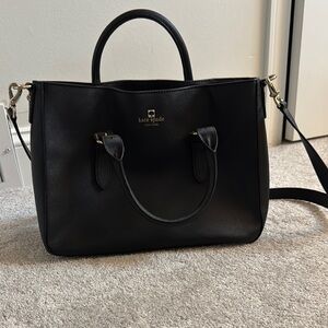 Kate Spade Black Leather Tote Bag